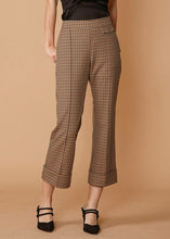Load image into Gallery viewer, Women's Wide Cuff Trouser in Peach Gingham
