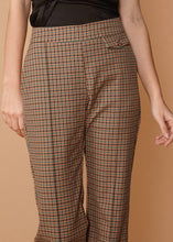 Load image into Gallery viewer, Women's Wide Cuff Trouser in Peach Gingham