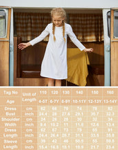Load image into Gallery viewer, Girls Dress Kids Long Sleeve Solid Color Casual T-Shirt Dress
