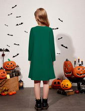 Load image into Gallery viewer, Girls Dress Kids Long Sleeve Solid Color Casual T-Shirt Dress