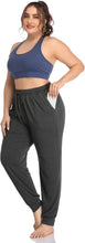 Load image into Gallery viewer, Women'S plus Size Casual Lounge Yoga Pants Comfy Relaxed Joggers Pants Drawstring with Pockets