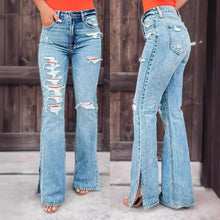 Load image into Gallery viewer, 25 Edition – High Waist Ripped Split Stretch Jeans for Women