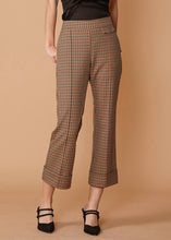 Load image into Gallery viewer, Women's Wide Cuff Trouser in Peach Gingham