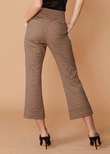 Load image into Gallery viewer, Women's Wide Cuff Trouser in Peach Gingham