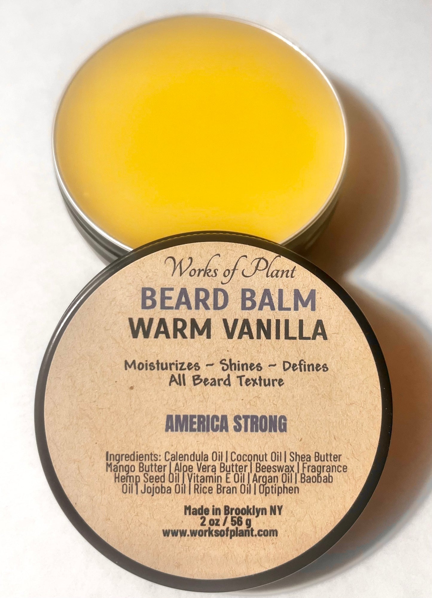 Works of Plant - Warm Vanilla Beard Balm 2 oz. $7.50 Black Friday Special