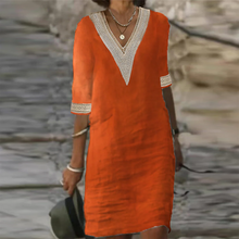 Load image into Gallery viewer, Elegant Cotton Linen Dress