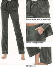 Load image into Gallery viewer, Womens Velour Sweatsuits Sets 2 Piece Tracksuits Outfits Full Zip Hoodie and Sweatpant Set Velvet Jogging Suit