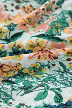 Load image into Gallery viewer, Floral 3/4 Sleeve V-Neck High Waist Ruffle Dress