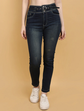 Load image into Gallery viewer, Women High Rise Denim Jeans(Size- 32)(Navy Blue)